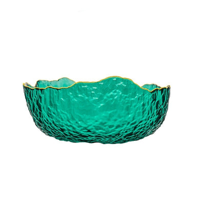 Golden Frame Glass Salad Fruit Bowl